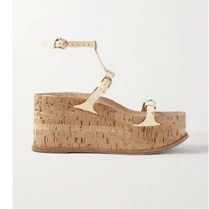 Grabriela Hearst Torque Leather Wedge Sandals